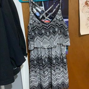 black and white dress